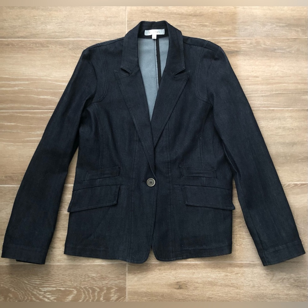 Ellen Tracy Denim Blue Jean Blazer - Brand New